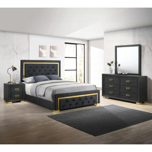 Pepe - Queen 4 Piece Bedroom Set - Black
