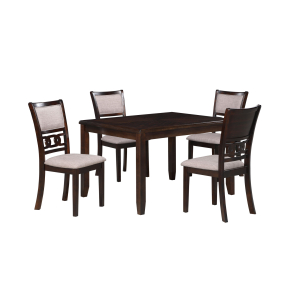 Gia - 5 Piece Rectangle Dining Set (Table & 4 Chairs) - Cherry