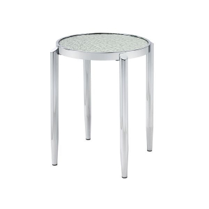 Abbe - End Table - Glass & Chrome