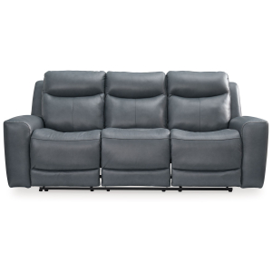 Mindanao - Power Reclining Sofa With Adj Headrest - Steel