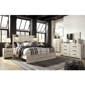 Cambeck - 7 Pc. - Dresser, Mirror, King Panel Bed, 2 Nightstands - Whitewash