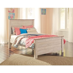 Willowton - Full Panel Bed - Whitewash