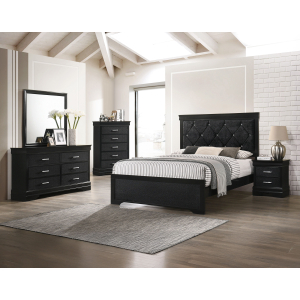 Amalia - King 5 Piece Bedroom Set - Black