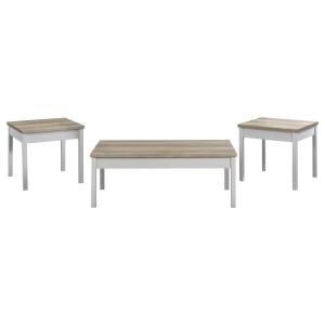 Stacie - 3 Piece Coffee Table Set - Distressed Pine