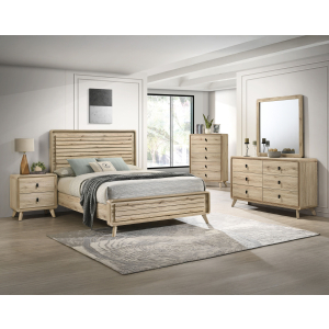 Dawson - Queen 5 Piece Bedroom Set - Light Brown