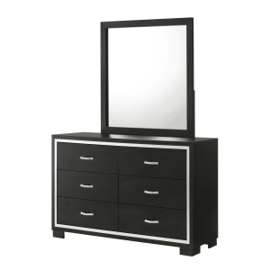 Gennro - Dresser & Mirror - Black