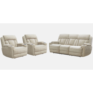 Dalton - Power Reclining Sofa And Two Recliners - Lucky Fawn