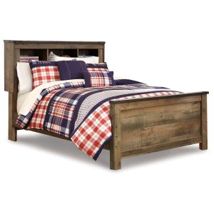 Trinell - Full Bookcase Panel Bed - Brown