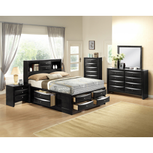 Emily - Queen 5 Piece Bedroom Set - Black