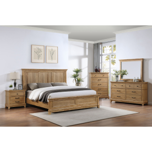Sunstone - 6/6 Eastern King 5 Piece Bedroom Set (Bed, Dresser, Mirror, Chest, Nightstand) - Natural