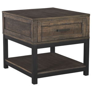 Johurst - Rectangular End Table - Grayish Brown