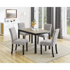 Forana - 5 Piece Dining Room Set - Light Brown / Black