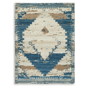 Varnler - 8' x 10' Rug - Blue / Brown / Tan