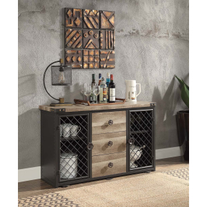 Edina - Server - Oak & Sandy Black