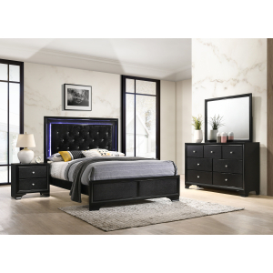 Micah - Queen 4 Piece Bedroom Set - Black