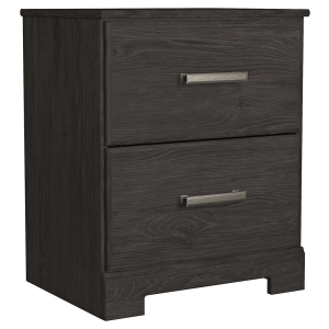 Belachime - Two Drawer Night Stand - Charcoal