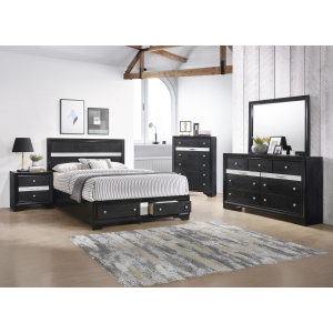 Regata - King 5 Piece Bedroom Set - Black
