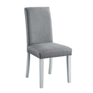Lanton - Side Chair (Set of 2) - Gray Linen & Antique White