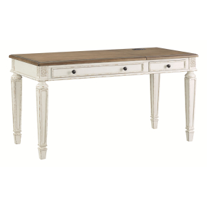 Realyn - Home Office Lift Top Desk - White / Brown