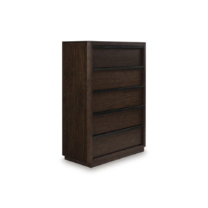 Dilenno - Five Drawer Chest - Dark Brown