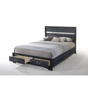 Naima - Queen Bed With Storage - Black