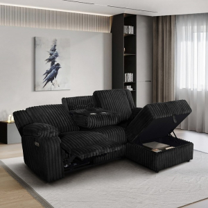 Salem Right Arm-facing Power Sectional Sofa & Storage Chaise