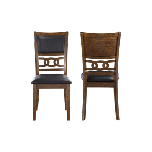 Gia - Dining Chairs (Set of 2) - Brown - Faux Leather