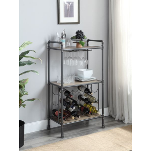 Brantley - Wine Rack - Antique Oak & Sandy Gray