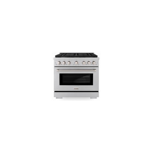 36 in. 5.2 cu. ft. 6 Burner Gas Range with Convection Gas Oven in Stainless Steel