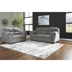 Allmaxx - 2 Pc. - Sofa, Loveseat - Pewter