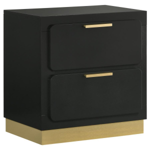 Caraway - 2-Drawer Nightstand - Black