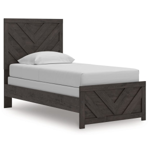 Prendonea - Twin Panel Bed - Charcoal