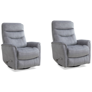 Gemini - Swivel Glider Recliner (Set of 2) - Capri Silver