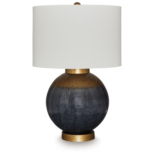 Adara - Metal Table Lamp - Blue / Gold Finish