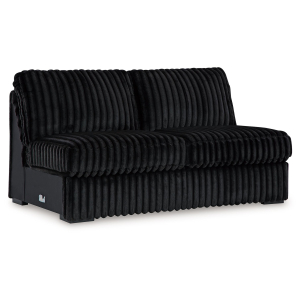 Midnight-Madness - Armless Loveseat - Onyx