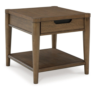 Roanhowe - Rectangular End Table - Brown