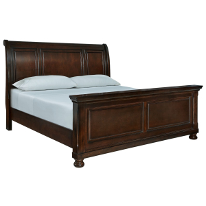 Porter - California King Sleigh Bed - Rustic Brown