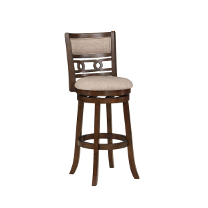 Gia - Swivel Barstool - Cherry / Brown - Fabric
