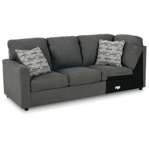 Edenfield - LAF Sofa w/Corner Wedge - Charcoal