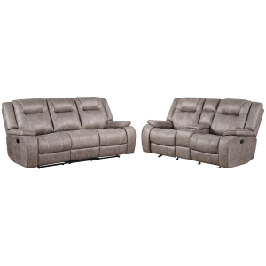Blake - Manual Reclining Sofa And Loveseat - Desert Taupe