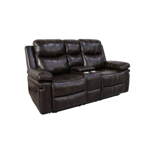 Kellen - Console Loveseat With Power Footrest - Brown