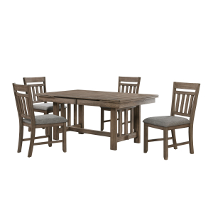 Harrisburg - Dining Table & 4 Chairs - Brown