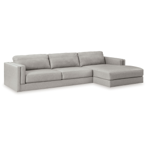 Amiata - 2-Piece Sectional With Raf Corner Chaise - Glacier