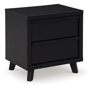 Danziar - Two Drawer Night Stand - Black