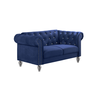 Emma Crystal - Loveseat - Royal Blue
