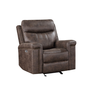 Quade - Glider Recliner With Power Footrest - Mocha