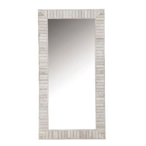 Pino - Wood Framed Floor Mirror - White