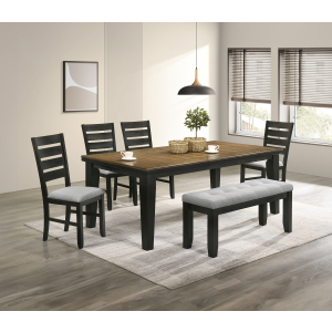 Bardstown - 6 Piece Dining Room Set - Wheat / Charcoal