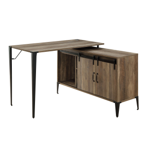 Zakwani - 48## Writing Desk - Rustic Oak & Black