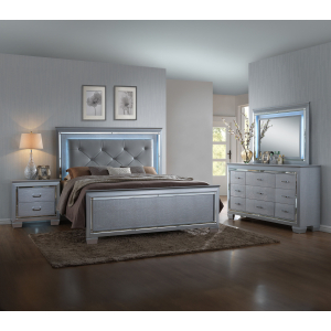 Lillian - Queen 3 Piece Bedroom Set - Gray